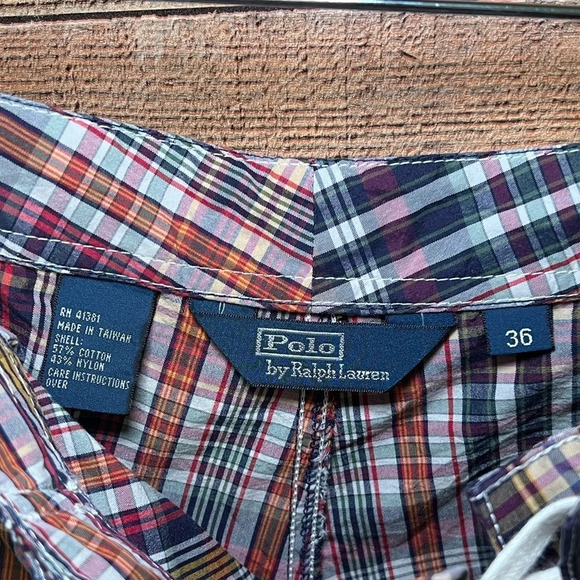 🌻 Polo Ralph Lauren Plaid Board Shorts Men's size 36 Preppy Swim Casual Outdoor - Picture 3 of 6